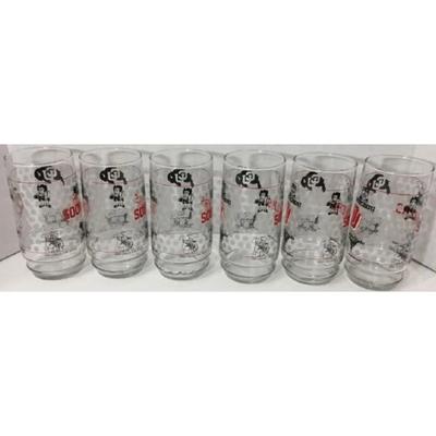 6 Oklahoma Sooners Glasses: 1990 Big Eight Nebraska, Kansas, Missouri, Colorado