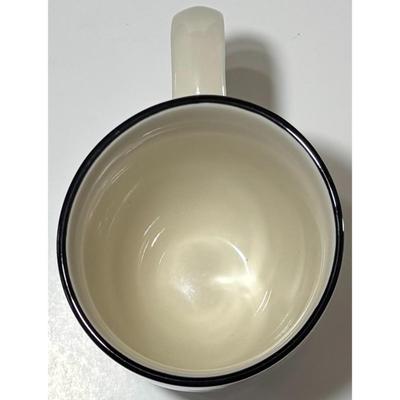 Vintage Corner Bakery Cafe Feed The Day Ceramic Mug Black & White