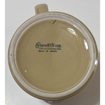 Vintage Ceramarte Free Lunch Beer 5 Cents Ceramic Mug Brazil