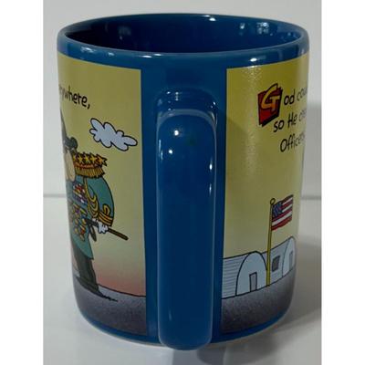 Vintage Operation "Keep In Touch" God Created Officers Ceramic Mug Military