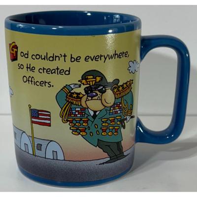 Vintage Operation "Keep In Touch" God Created Officers Ceramic Mug Military