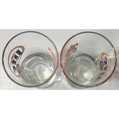 2 Vintage Miller Lite A True Pilsner Hooters Beer Glasses