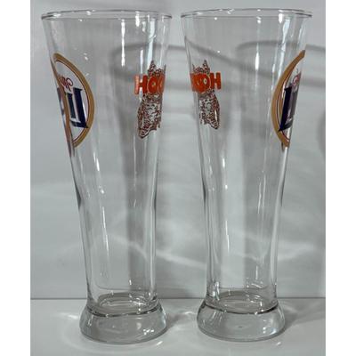 2 Vintage Miller Lite A True Pilsner Hooters Beer Glasses