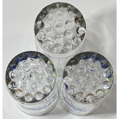 3 Horse Race Glasses: Nevele Pride, Niatross, Rambling Willie Liberty Bell Track