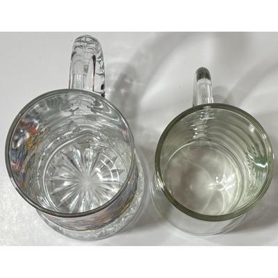 Vintage Bierstube & Radlerseidel Beer Glasses German Bar Cyclist Bicycle Dancing