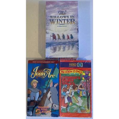 Animated Kids VHS Videotapes Grimm's Fairy Tales / Joan Of Arc / Reader's Digest