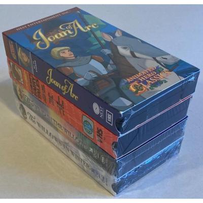 Animated Kids VHS Videotapes Grimm's Fairy Tales / Joan Of Arc / Reader's Digest