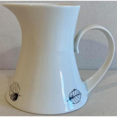 Block Bidasoa Black & White Leaves Creamer Made In Spain