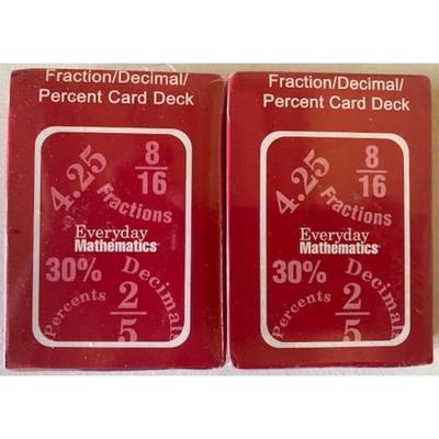 Everyday Mathematics Fraction / Decimal / Percent Card Decks NEW