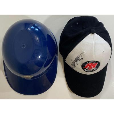 Frisco RoughRiders Plastic Souvenir Baseball Helmet & Autographed Hat Ball Cap