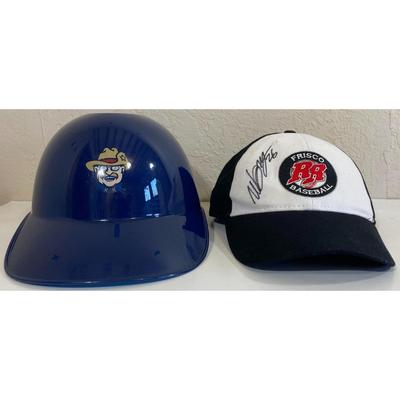 Frisco RoughRiders Plastic Souvenir Baseball Helmet & Autographed Hat Ball Cap