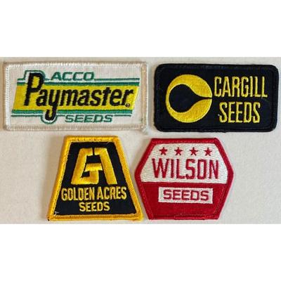 Funk's Hybrid Mug & Cargill, Wilson, Golden Acres, Acco Paymaster Seed Patches