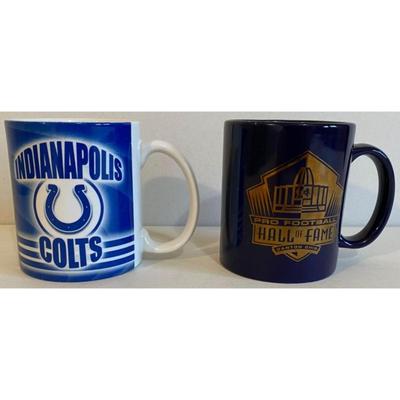 Indianapolis Colts & Pro Football Hall Of Fame Canton Ohio Mugs. NFL