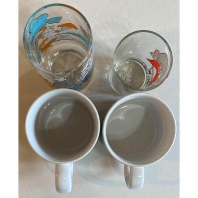 Looney Tunes Mugs & Glass: Daffy Duck, Tazmanian Devil, Bugs Bunny, Yosemite Sam