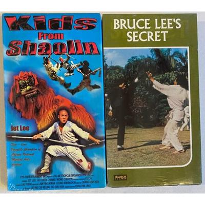Martial Arts VHS Tape Lot: Bruce Lee Secret / Kids From Shaolin Featuring Jet Li
