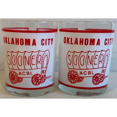 Oklahoma City ACBL Sooners Glasses. American Contract Bridge League
