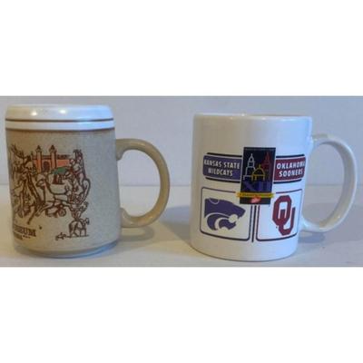 Oklahoma Collectibles Sooner State Ashtray / Turnpike Glass / Will Rogers Museum
