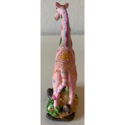 Pink Giraffe Plastic Figurine