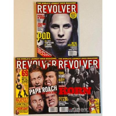 Revolver Magazine Lot: Korn / P.O.D. poster / Papa Roach poster / Ozzfest / Ozzy