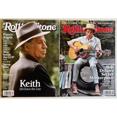 Rolling Stone Newstand Magazines - Bob Dylan & Keith Richards Covers. Madonna