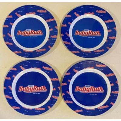 Set Of Four Nestle Baby Ruth 9 7/8" Collectible Plastic Plates - The Real Deal