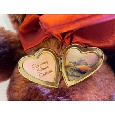 Thomas Kinkade 14" Plush Sweetheart Bear Bear With Locket & Original Tags