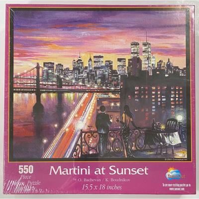 Martini At Sunset 550 Piece 15.5" x 18" SunsOut Puzzle - BRAND NEW / SEALED