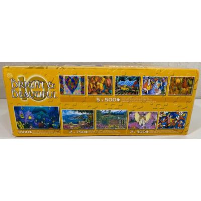 10 Bright & Beautiful Puzzles - BRAND NEW / SEALED - 5600 Pieces Total SURE-LOX