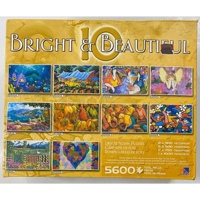 10 Bright & Beautiful Puzzles - BRAND NEW / SEALED - 5600 Pieces Total SURE-LOX