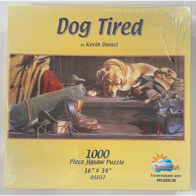 Kevin Daniel Dog Tired 1000 Piece 16" x 34" SunsOut Puzzle - BRAND NEW / SEALED