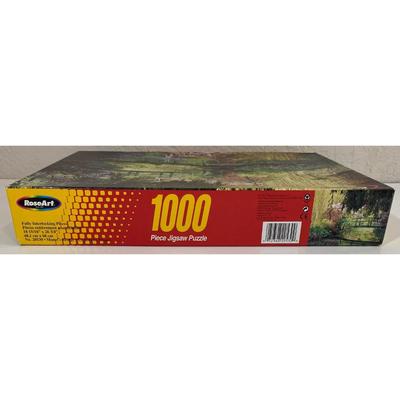 RoseArt Monet's Bridge 1000 Piece 18 15/16" x 26 3/4" Puzzle - NEW / SEALED