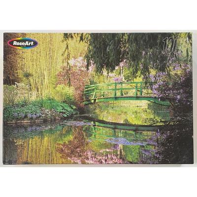 RoseArt Monet's Bridge 1000 Piece 18 15/16" x 26 3/4" Puzzle - NEW / SEALED