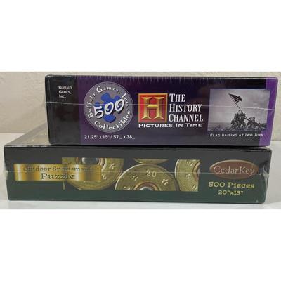 History Channel WWII Iwo Jima & Outdoor Sportsman's Puzzles - BRAND NEW / SEALED