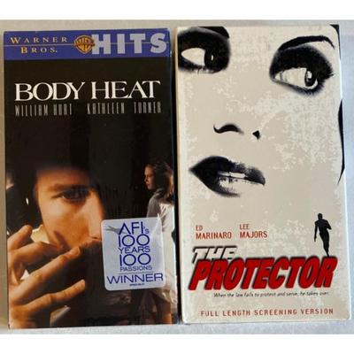 VHS Lot - The Protector & Body Heat: Lee Majors / William Hurt / Kathleen Turner