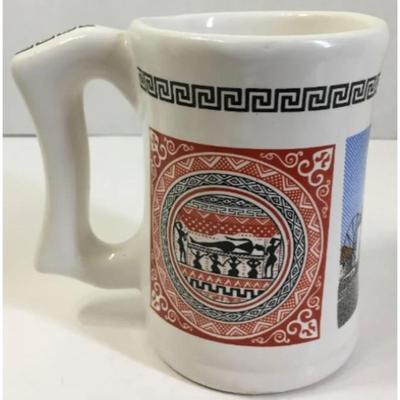 Vintage Mykonos, Greece 6-13-77 Mug Made In Greece By N. Leontaritis
