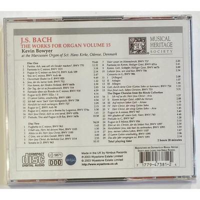 Kevin Bowyer - Bach: Complete Organ Works, Vol. 15 CD. New.
