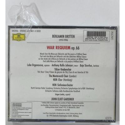 Classical CDs: John Eliot Gardiner War Requiem, Peter Phillips, William Christie