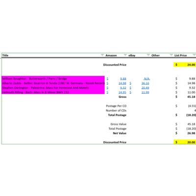 Classical CDs: Helmuth Rilling, Wlliam Boughton, Alberto Zedda, Bach, Bellini