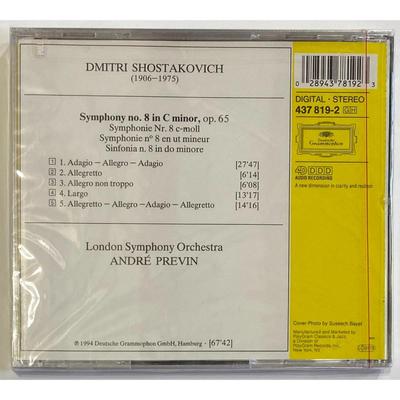 Andre Previn - Shostakovich: Symphony No. 8 CD. New.