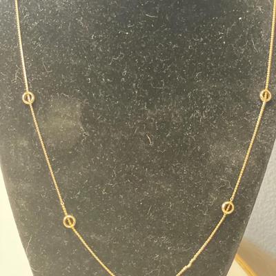 Monet candy cane & 24k electroplate necklace