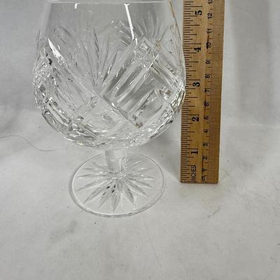 Sale Photo Thumbnail #232: Pretty, cut-glass brandy snifter-style glass.