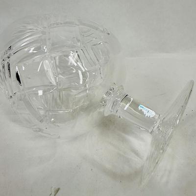 Sale Photo Thumbnail #229: Pretty, cut-glass brandy snifter-style glass.