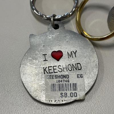 2 dog key chains