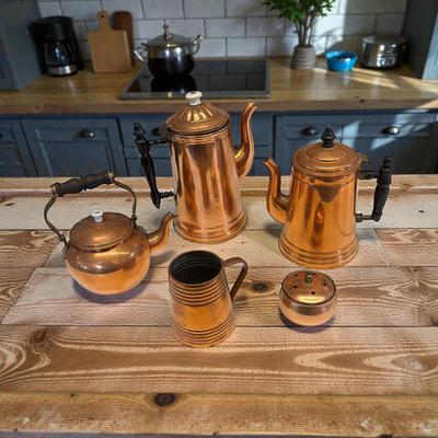 Sale Photo Thumbnail #413: Vintage Collection of Copper Kitchenware