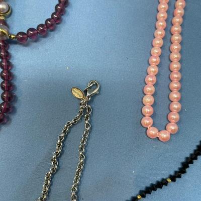 Sale Photo Thumbnail #128: The one necklace & bracelet is Larimar!  They are as is.  The other necklaces are in good condition.