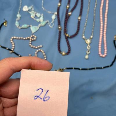 Sale Photo Thumbnail #123: The one necklace & bracelet is Larimar!  They are as is.  The other necklaces are in good condition.