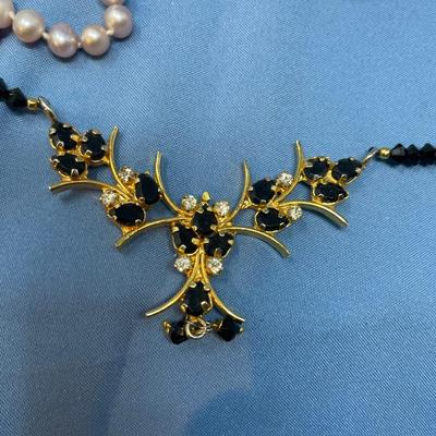 Sale Photo Thumbnail #125: The one necklace & bracelet is Larimar!  They are as is.  The other necklaces are in good condition.