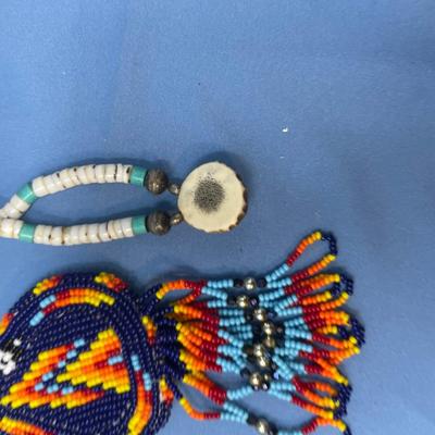 Sale Photo Thumbnail #145: The lapis beads are strung on fishing wire and need to be strung properly.  The rest is all in great shape.