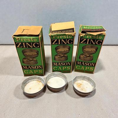Sale Photo Thumbnail #422: Zinc Jar Lids Set of 36 in original boxes