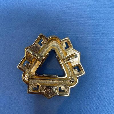 Sale Photo Thumbnail #248: KJL brooch, signed shoe clips.  No damage!